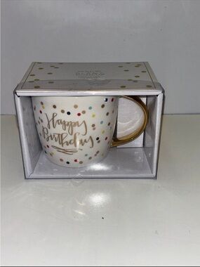 NEW Happy Birthday ceramic mug by SLANT COLLECTIONS 16 OZ